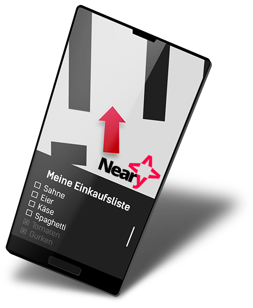 The Neary web app on the smartphone